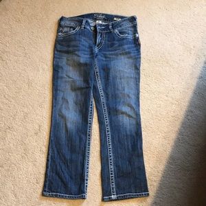Silver Suki Capri cuffed jeans
